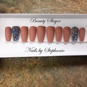 Matte Nude Coffin Press On Nails